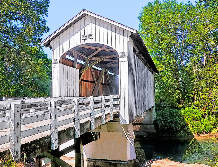 One of Cottage Grove’s famous bridges